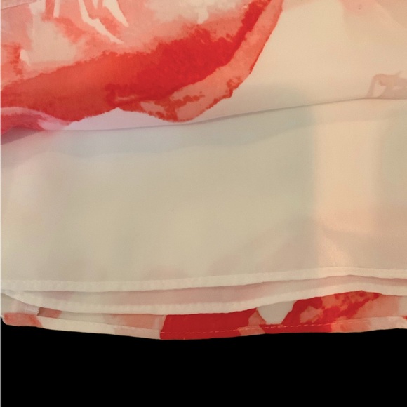 H By Halston Top Flower Detail  Sleeveless Collar Cutout In Front Lined Size SP - Picture 6 of 10